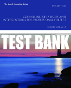 Test Bank For Counseling Strategies and Interventions for Professional Helpers 9th Edition All Chapters