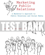 Test Bank For Marketing Public Relations 1st Edition All Chapters