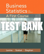 Test Bank For Business Statistics: A First Course 7th Edition All Chapters