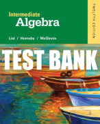 Test Bank For Intermediate Algebra 12th Edition All Chapters