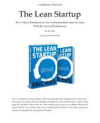 Lean Startup Summary (English)