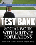 Test Bank For Social Work with Military Populations 1st Edition All Chapters