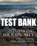 Test Bank For Thinking Socratically 3rd Edition All Chapters