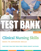 Test Bank For Clinical Nursing Skills: Basic to Advanced Skills 9th Edition All Chapters