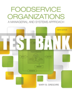 Test Bank For Foodservice Organizations: A Managerial and Systems Approach 9th Edition All Chapters