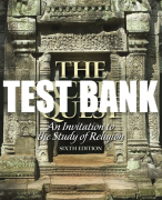 Test Bank For Sacred Quest, The: An Invitation to the Study of Religion 6th Edition All Chapters