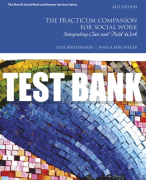 Test Bank For Practicum Companion for Social Work, The: Integrating Class and Field Work 4th Edition All Chapters