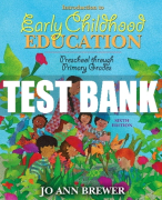 Test Bank For Introduction to Early Childhood Education: Preschool Through Primary Grades 6th Edition All Chapters