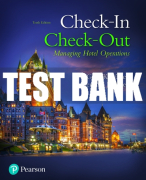 Test Bank For Check-in Check-Out: Managing Hotel Operations 10th Edition All Chapters