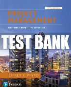 Test Bank For Project Management: Achieving Competitive Advantage 5th Edition All Chapters