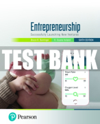Test Bank For Entrepreneurship: Successfully Launching New Ventures 6th Edition All Chapters