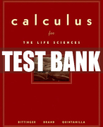 Test Bank For Calculus for the Life Sciences 1st Edition All Chapters