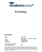 Psychology Samenvatting 