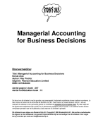 Managerial Accounting for Business Decisions Samenvatting 