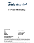 Services Marketing Samenvatting 