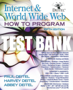 Test Bank For Internet and World Wide Web: How To Program 5th Edition All Chapters
