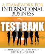 Test Bank For Framework of International Business, A 1st Edition All Chapters