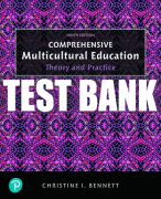 Test Bank For Comprehensive Multicultural Education: Theory and Practice 9th Edition All Chapters