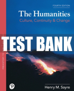 Test Bank For Humanities, The: Culture, Continuity, and Change, Volume 1 4th Edition All Chapters
