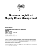 Business Logistics Management Samenvatting 