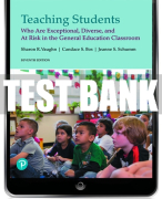 Test Bank For Teaching Students Who Are Exceptional, Diverse, and At Risk in the General Education Classroom 7th Edition All Chapters