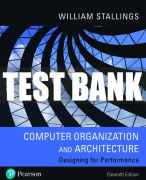 Test Bank For Computer Organization and Architecture 11th Edition All Chapters