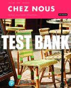 Test Bank For Chez nous: Branché sur le monde francophone 5th Edition All Chapters