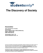 The Discovery of Society Samenvatting 