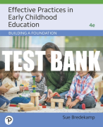 Test Bank For Effective Practices in Early Childhood Education: Building a Foundation 4th Edition All Chapters