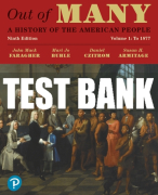 Test Bank For Out of Many: A History of the American People, Volume 1 9th Edition All Chapters
