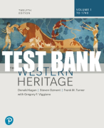 Test Bank For Western Heritage, The, Volume 1 12th Edition All Chapters