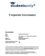 Corporate Governance Samenvatting 