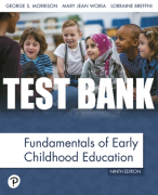 Test Bank For Fundamentals of Early Childhood Education 9th Edition All Chapters