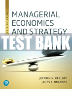Test Bank For Managerial Economics and Strategy 3rd Edition All Chapters