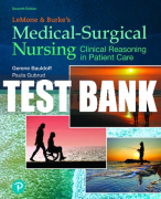Test Bank For LeMone and Burke's Medical-Surgical Nursing: Clinical Reasoning in Patient Care 7th Edition All Chapters