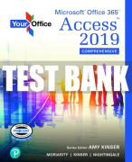 Test Bank For Your Office: Microsoft Office 365, Access 2019 Comprehensive 1st Edition All Chapters