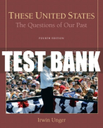 Test Bank For These United States: The Questions of Our Past, Concise Edition, Volume 2 4th Edition All Chapters