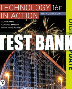 Test Bank For Technology In Action, Introductory 16th Edition All Chapters