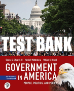Test Bank For Government in America: People, Politics, and Policy, 2018 Elections and Updates Edition 17th Edition All Chapters