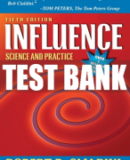 Test Bank For Influence: Science and Practice 5th Edition All Chapters