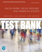 Test Bank For Social Work, Social Welfare, and American Society 9th Edition All Chapters