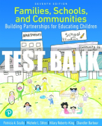 Test Bank For Families, Schools, and Communities: Building Partnerships for Educating Children 7th Edition All Chapters