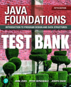 Test Bank For Java Foundations: Introduction to Program Design and Data Structures 5th Edition All Chapters