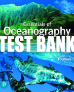 Test Bank For Essentials of Oceanography 13th Edition All Chapters
