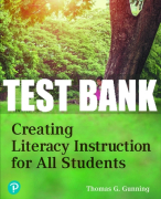 Test Bank For Creating Literacy Instruction for All Students 10th Edition All Chapters