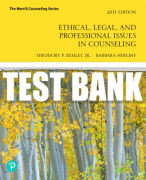 Test Bank For Ethical, Legal, and Professional Issues in Counseling 6th Edition All Chapters