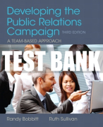 Test Bank For Developing the Public Relations Campaign 3rd Edition All Chapters