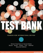 Test Bank For Direct Practice in Social Work 2nd Edition All Chapters
