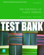 Test Bank For Essentials of Family Therapy, The 7th Edition All Chapters