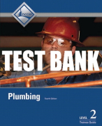 Test Bank For Plumbing, Level 2 4th Edition All Chapters